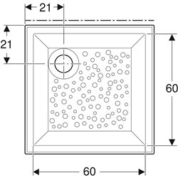 Receveur de douche Bastia carré 70x70 cm