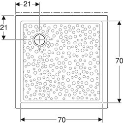 Receveur de douche Bastia carré 80x80 cm