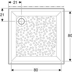 Receveur de douche Bastia carré 90x90 cm