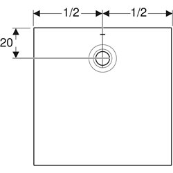 Receveur de douche Olona carré 90x90 cm