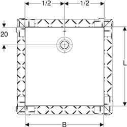 Receveur de douche Olona carré avec natte d'étanchéité 90x90 cm