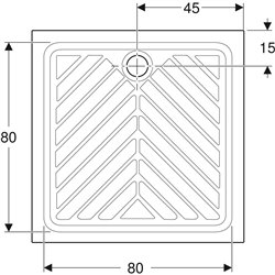 Receveur de douche Renova surélevé 90x90 cm