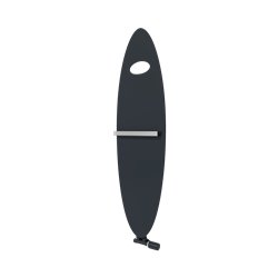 Sèche serviette eau chaude Figuresse Ellipse 449 Watts Anthracite