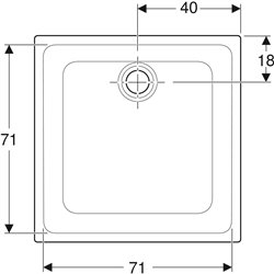Receveur de douche Renova carré 80x80 cm