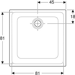 Receveur de douche Renova carré 90x90 cm