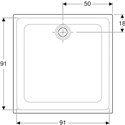 Receveur de douche Renova carré à encastrer 100x100 cm