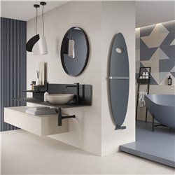 Sèche serviette eau chaude Figuresse Ellipse 449 Watts Noir