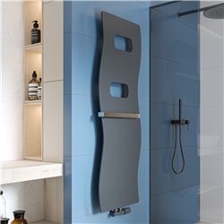 Sèche serviette eau chaude Figuresse Impulse 674 Watts Noir