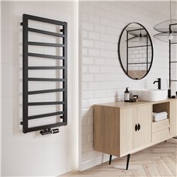 Sèche serviette eau chaude Figuresse Squasy 532 Watts Noir