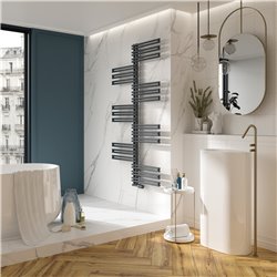 Sèche serviette eau chaude Figuresse Twist 706 Watts Noir
