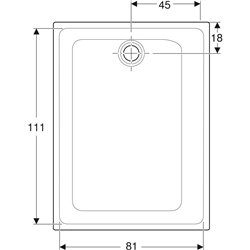 Receveur de douche Renova rectangulaire 90x120 cm