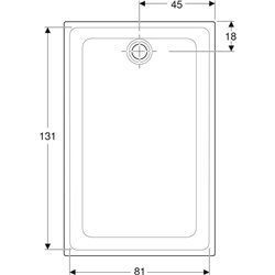 Receveur de douche Renova rectangulaire 90x140 cm