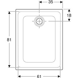 Receveur de douche Renova rectangulaire à encastrer 70x90 cm