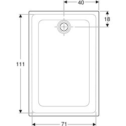 Receveur de douche Renova rectangulaire à encastrer 80x120 cm