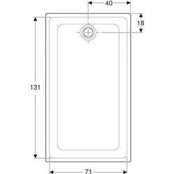 Receveur de douche Renova rectangulaire à encastrer 80x140 cm
