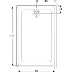 Receveur de douche Renova rectangulaire à encastrer 90x140 cm
