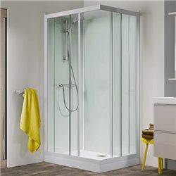 Cabine de douche Kineprime Glass Angle 9 cm 120x90 cm Mécanique Portes coulissantes