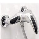 Cabine de douche Kineprime Glass Angle avec receveur 18 cm 120x80 cm Mécanique Portes coulissantes