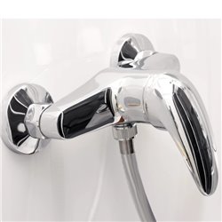 Cabine de douche Kineprime Glass Angle avec receveur 18 cm 120x80 cm Mécanique Porte pivotante