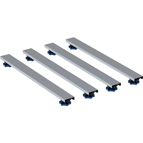 Kit d'installation pour receveurs de douche en minéral de synthèse à partir de 140 cm 62,5 cm H 6,2-12 cm