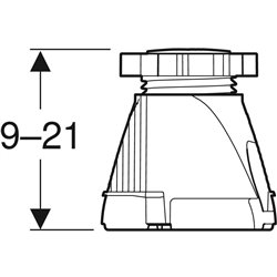 Jeu de 12 pieds receveur de douche H 9-21 cm