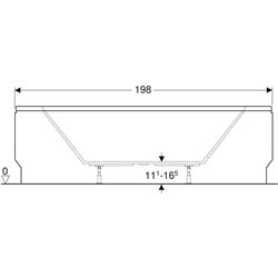 Baignoire Bastia 142x142 cm avec tablier