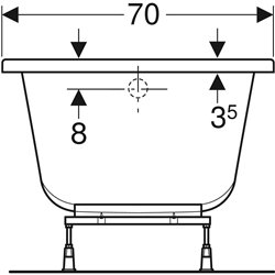 Baignoire Bastia 170x70 cm 