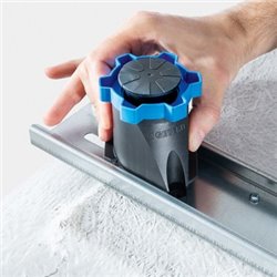 Kit d'installation pour receveurs de douche en minéral de synthèse jusqu'à 140 cm 62,5 cm H 9,2-21 cm