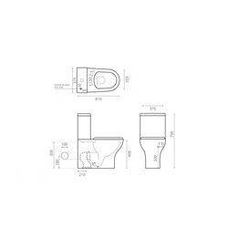 WC Sidney Avec réservoir 355x610x790 mm