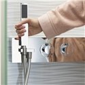 Cabine de douche Kinemagic Design Thermostatique en angle porte coulissante 140/175 x 69/86 cm verre transparent