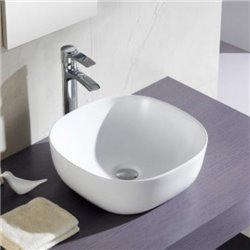 Vasque Olea Square 410x410 mm Sans trop plein