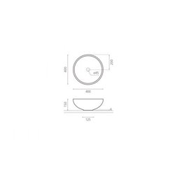 Vasque New Lys 400x400 mm Sans trop plein