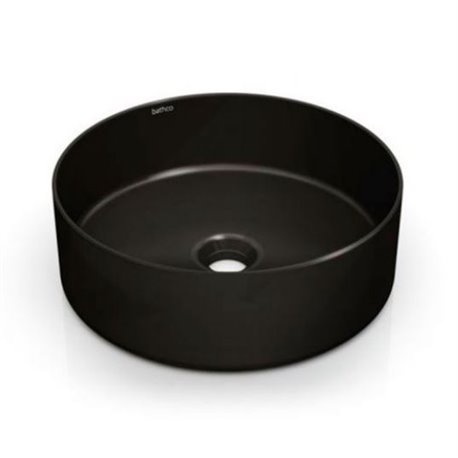 Vasque Malevich Noire 380x380 mm Sans trop plein