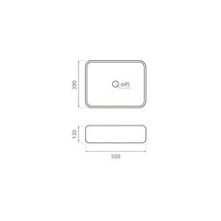 Vasque Dinan 500x390 mm Sans trop plein