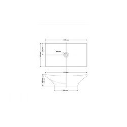Vasque New Magdalena 575x325 mm Sans trop plein