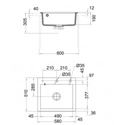 Evier Mythos Fraceram MTK 610-58 Onyx 905521