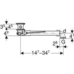 Geberit Universal Siphon gain de place pour Lavabo blanc - 151107111