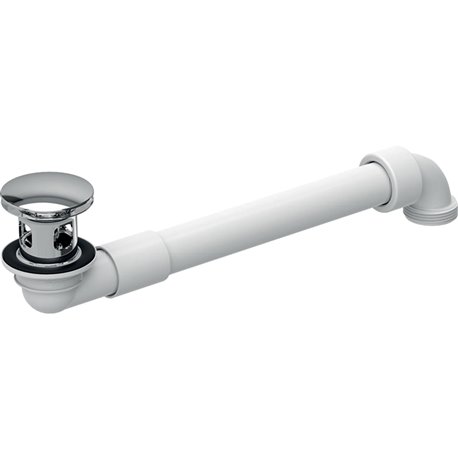 Siphon gain de place Ø 32 mm bonde déclenchement par pression