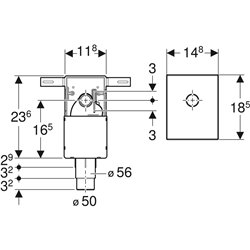 Siphon à encastrer Avec kit à encastrer Chromé brillant