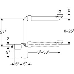 Geberit siphon pour lavabo 40mm 1 1/4 blanc - 151.117.11.1