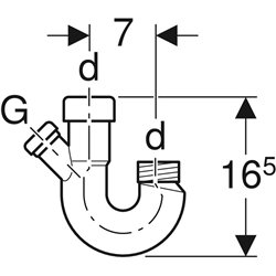 Siphon à double chambre Pour raccordement des appareils 