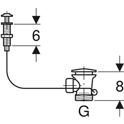 Siphon pour évier Avec actionnement rotatif 