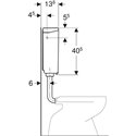 Reservoir WC apparent AP140 rinçage interrompable Alimentation latérale
