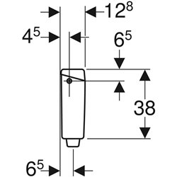 Reservoir WC apparent AP123 Simple Touche Déclenchement à distance