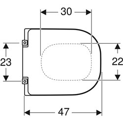 Abattant WC Renova Comfort Blanc , adapté PMR, fixation dessous