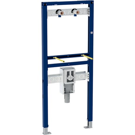 Bâti-support Duofix lavabo 130 cm robinetterie murale apparente avec siphon à encastrer