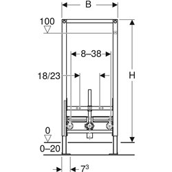 Bâti-support Duofix pour bidet 112 cm