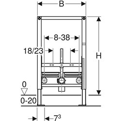 Bâti-support Duofix pour bidet 82 cm