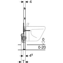 Bâti-support Duofix pour bidet 82 cm