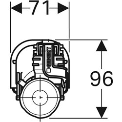Mecanisme WC Robinet flotteur type 360 Pour réservoir apparent en céramique 